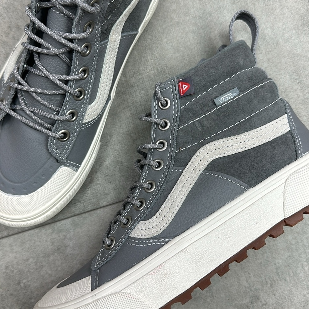 Vans Gray and White Women's Winter Sneakers